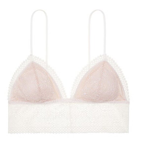 Victoria’s Secret Long Line Lace Bralette Large Ivory | Coquette‎ Lingeriecore - Picture 6 of 15